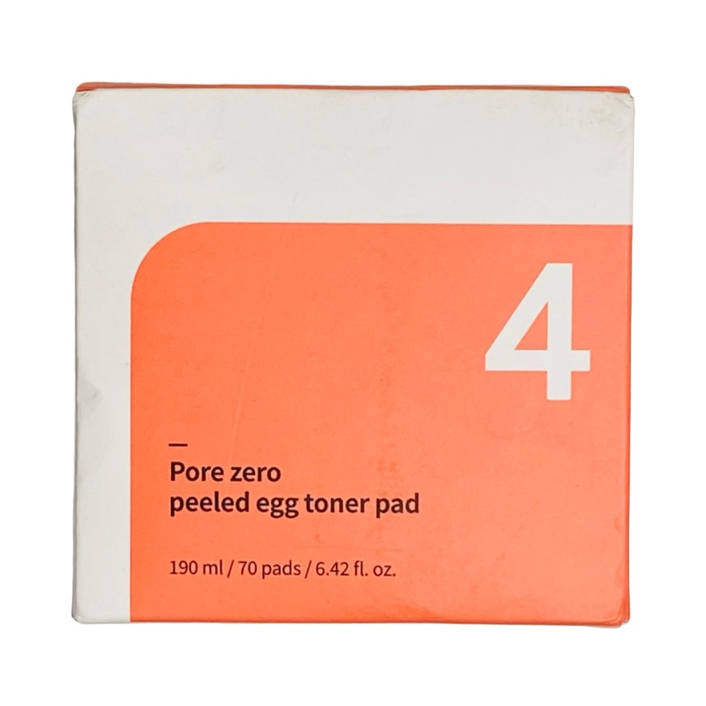 NUMBUZIN No. 4 Pore Zero Peeled Egg Toner Pads (70 pads / 6.42 oz) New In Box